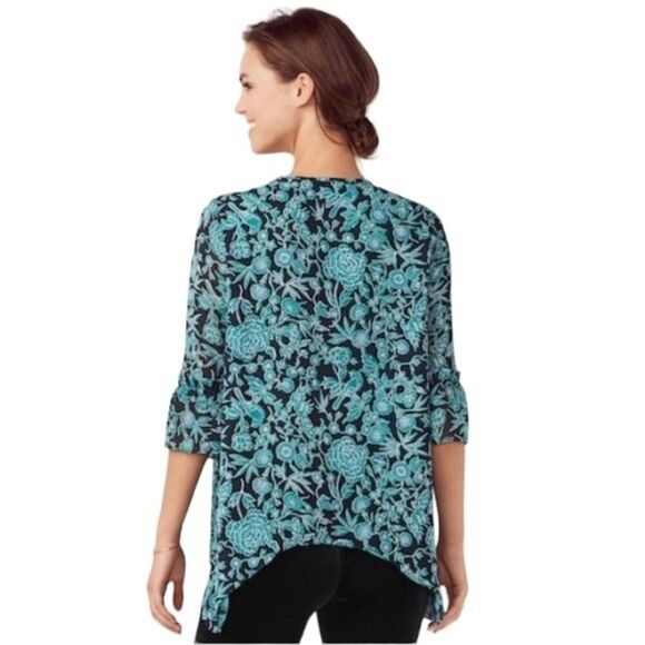 LC Lauren Conrad Blouse Green Tunic SZ XS - Picture 3 of 9